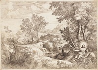 TvB G 3877
<br/>
Landschap met de heilige Maria Magdalena
<br/>
<em>Grimaldi, Giovanni Francesco (1606-1680)</em>